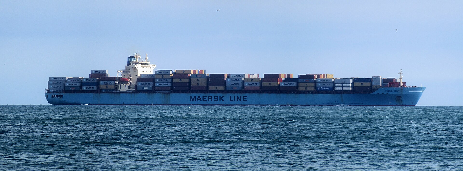 A commercial vessel at sea